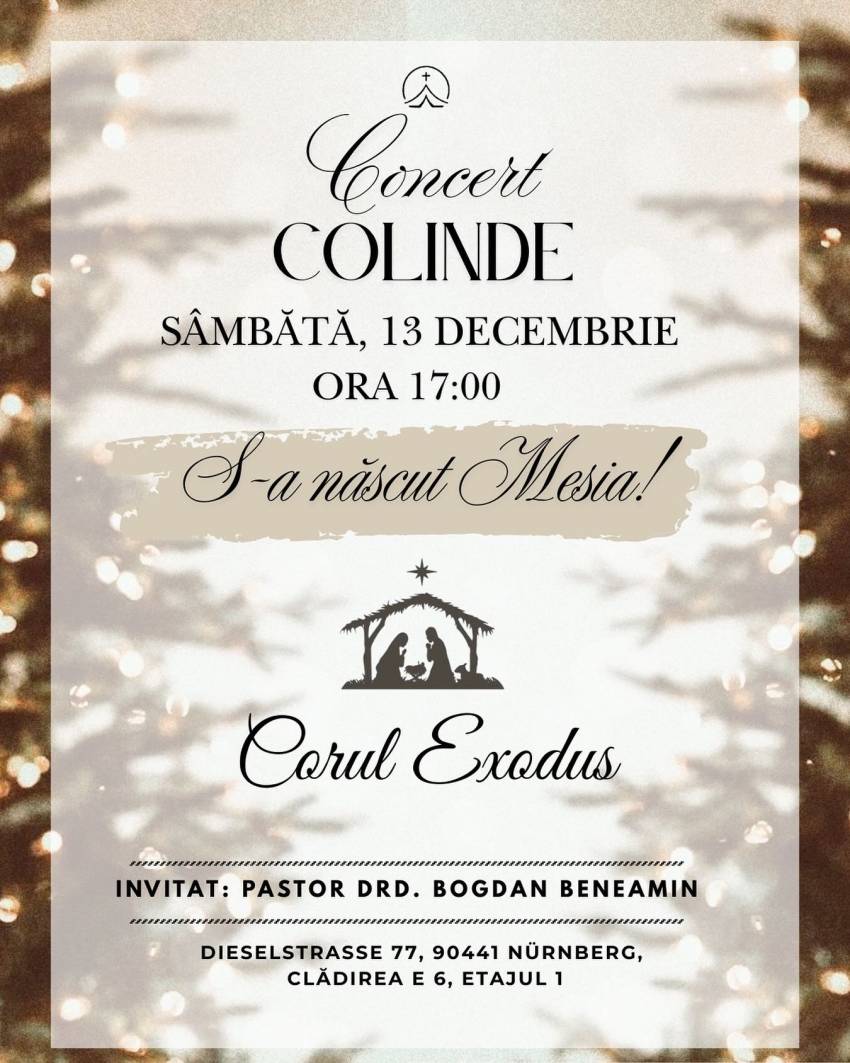 Seară de colinde la Biserica Exodus Nürnberg