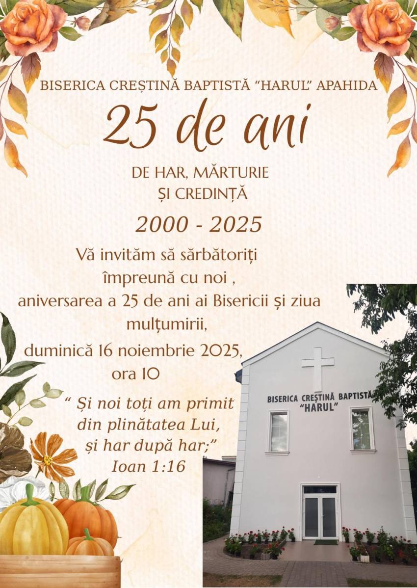 Aniversare 25 ani la Biserica Harul Apahida