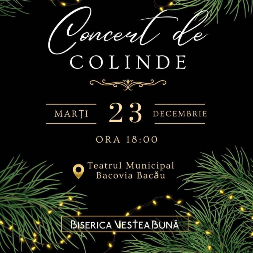 Concert de colinde la Biserica Vestea Bună Bacău
