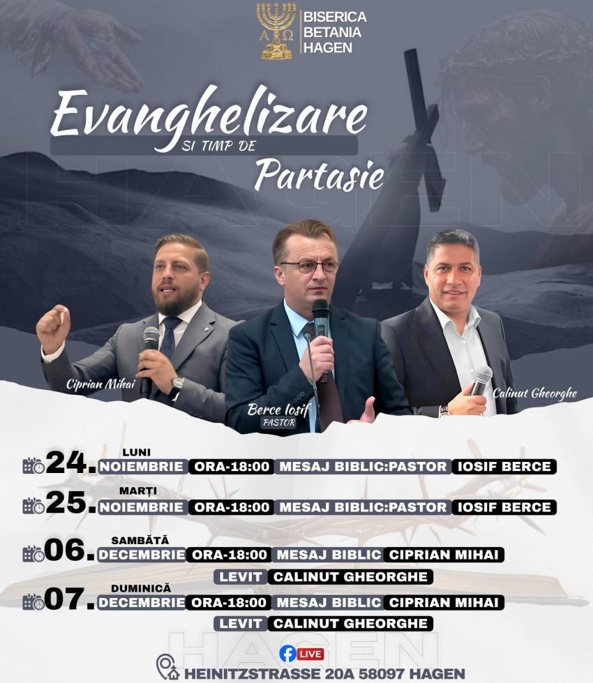 Seri de evanghelizare la Biserica Betania Hagen