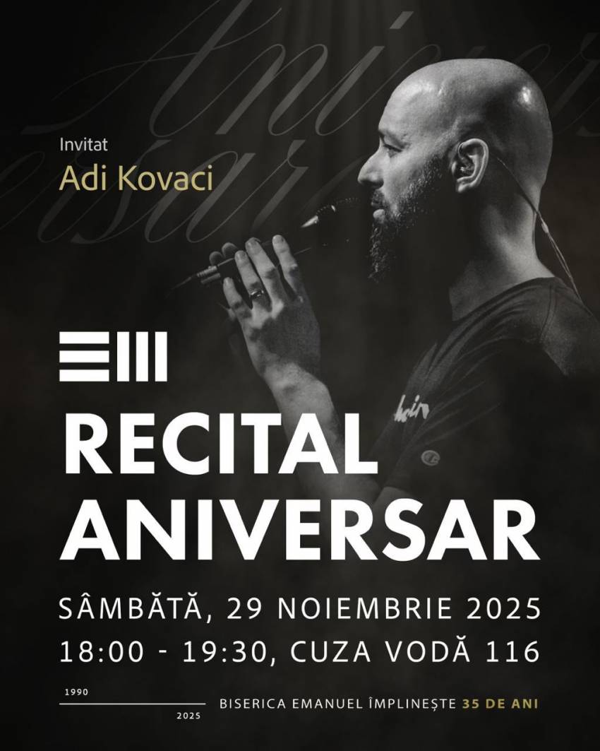 Adi Kovaci la Centrul Creștin Emanuel București