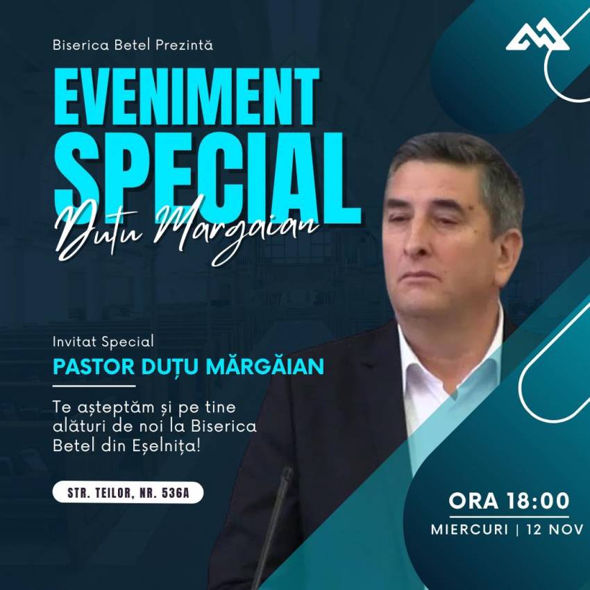 Duțu Mărgăian la Biserica Betel Eșelnița