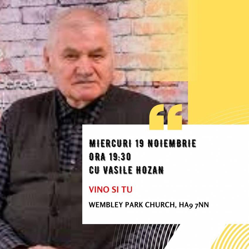 Vasile Hozan la Biserica Peniel Londra