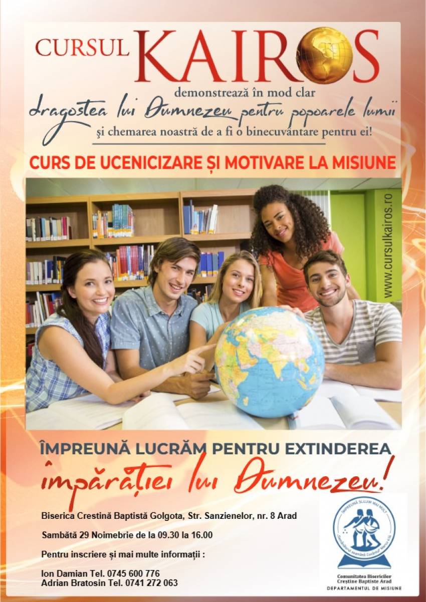 Cursul Kairos la Biserica Golgota Arad