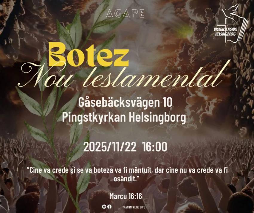 Botez la Biserica Agape Helsingborg