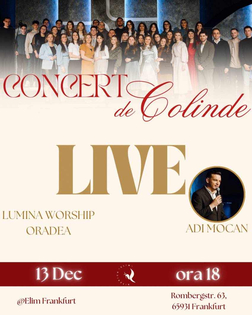 Adi Mocan & Lumina Worship Oradea la Biserica Elim Frankfurt 