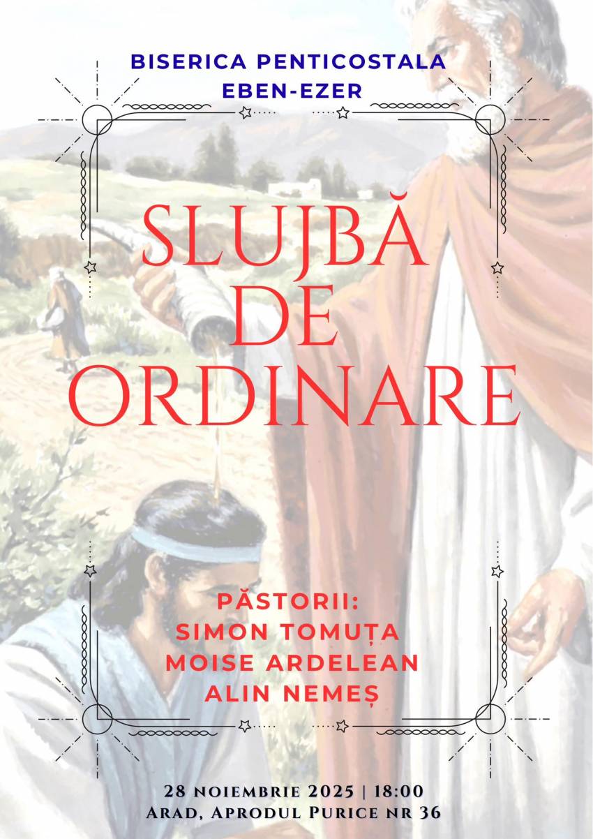 Slujbă de ordinare la Biserica Eben Ezer Arad