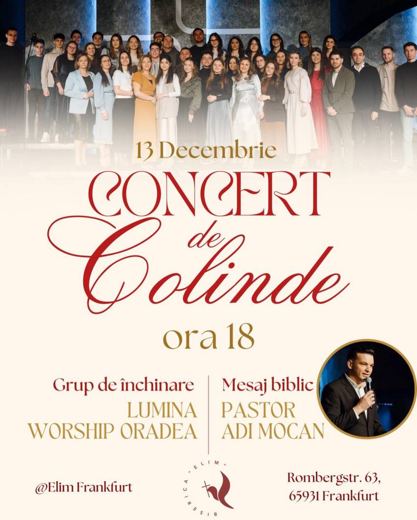 Concert de colinde la Biserica Elim Frankfurt