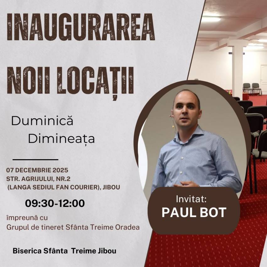 Inaugurarea noii locații a Bisericii Sfânta Treime Jibou 