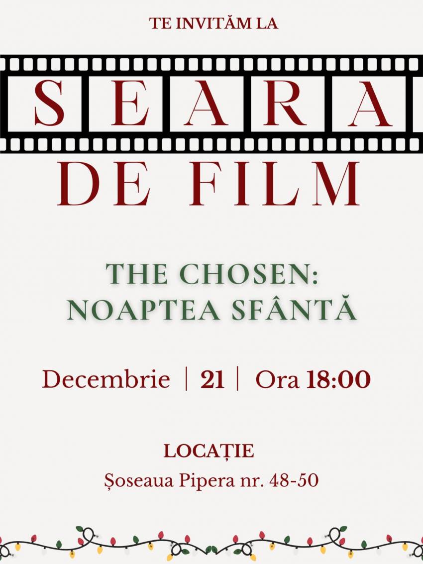 Seară de film la Biserica Creștină Dunamis București