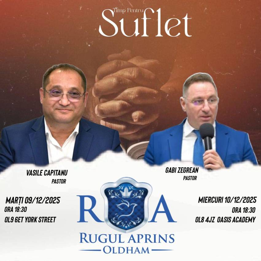 Seri de evanghelizare la Biserica Rugul Aprins Oldham 