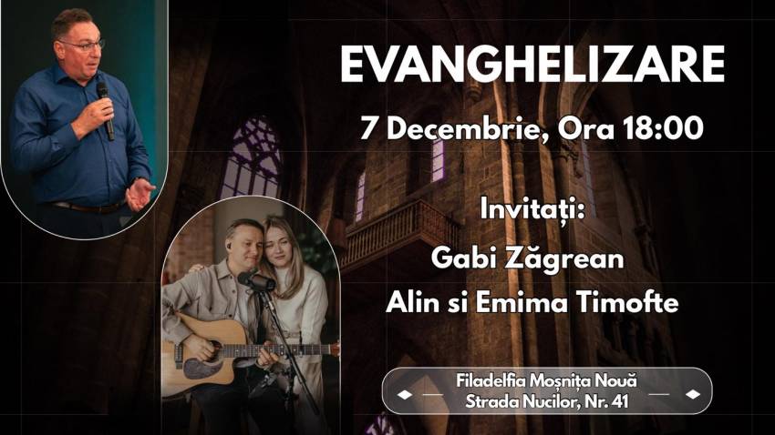 Gabi Zăgrean la Biserica Filadelfia Moșnița Nouă