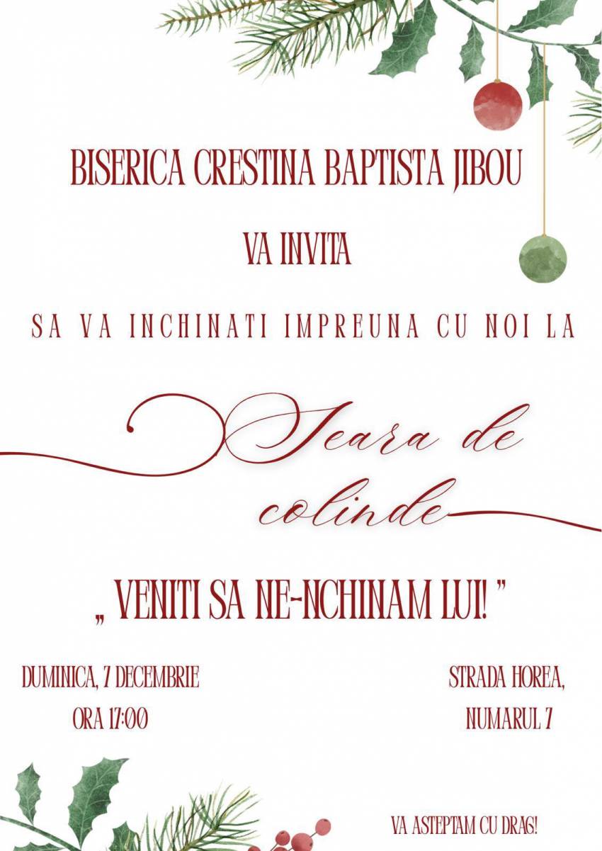 Seară de colinde la Biserica Baptistă Jibou