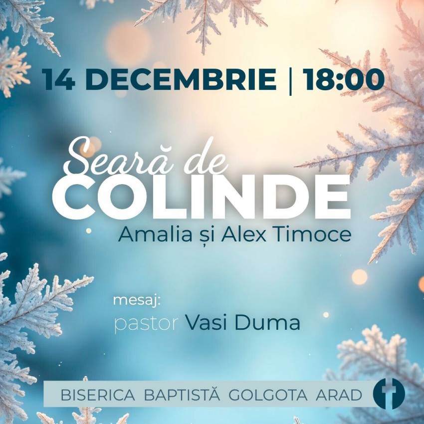 Seară de colinde la Biserica Golgota Arad