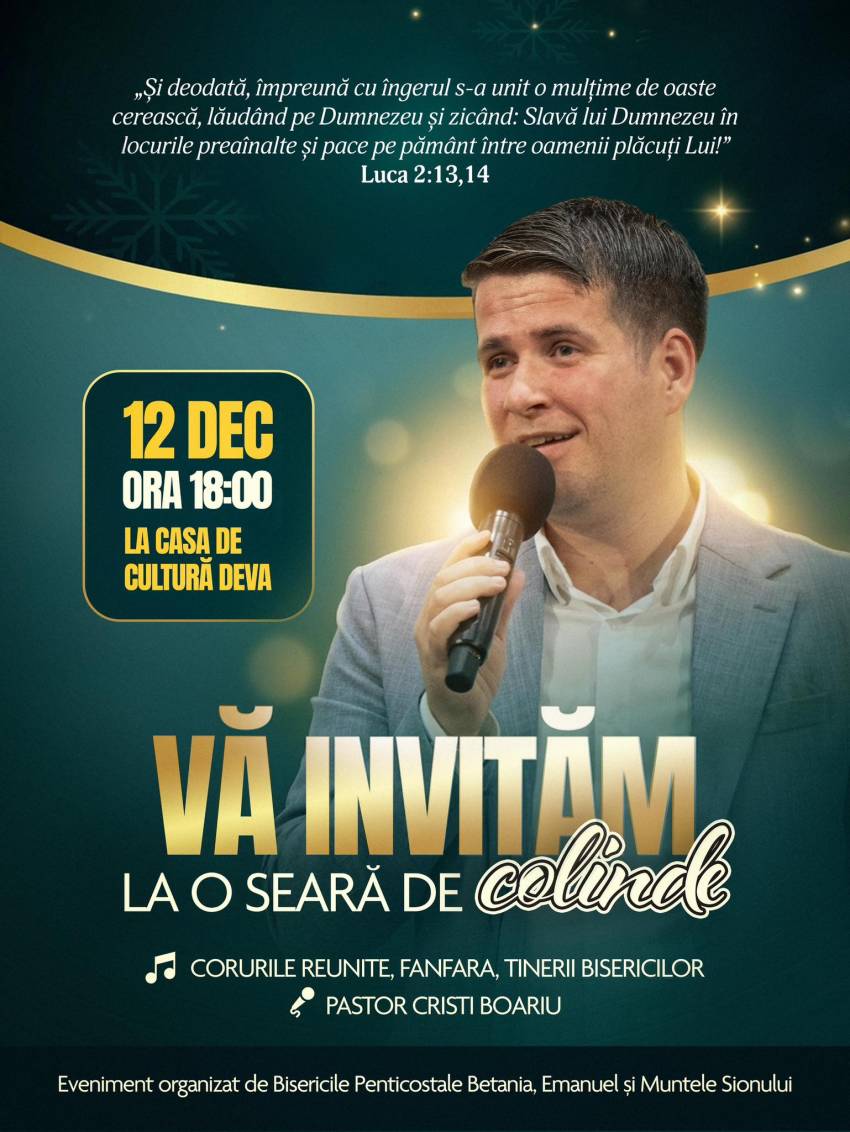 Seară de colinde la Casa de Cultură Deva