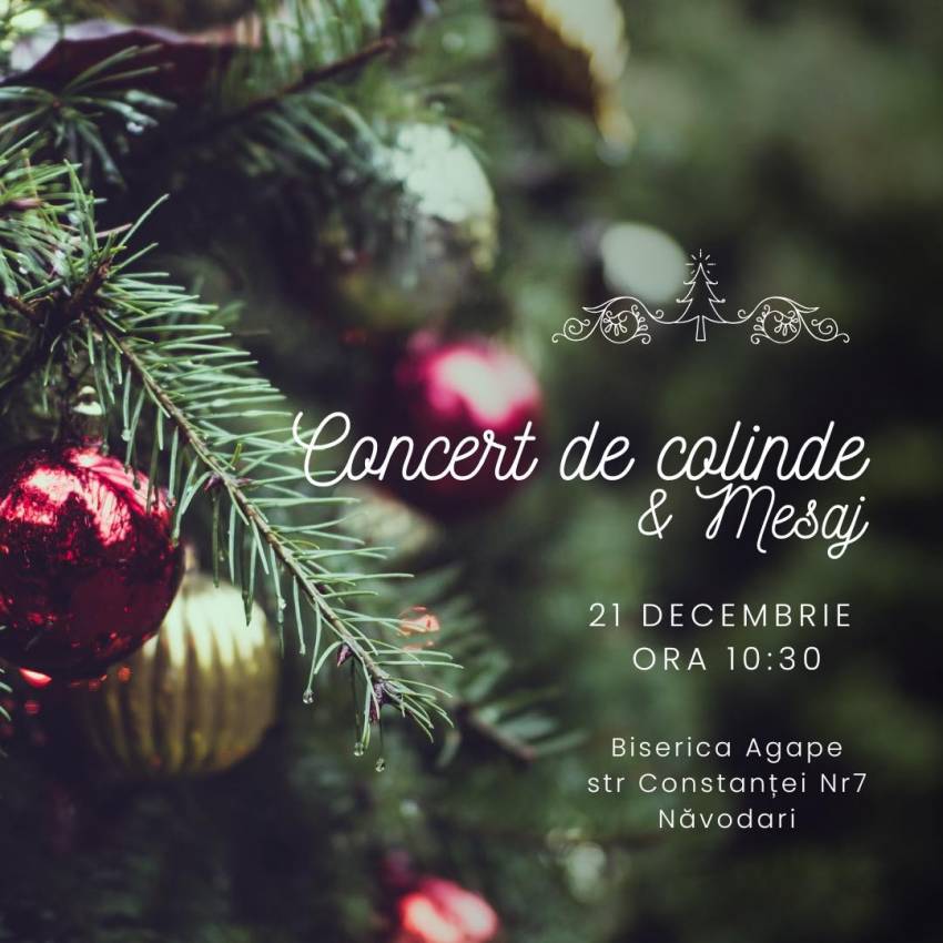 Concert de colinde la Biserica Agape Năvodari 