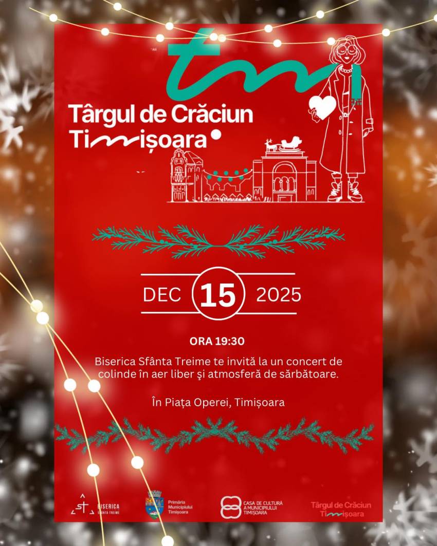 Seară de colinde în cadrul Târgului de Crăciun Timișoara