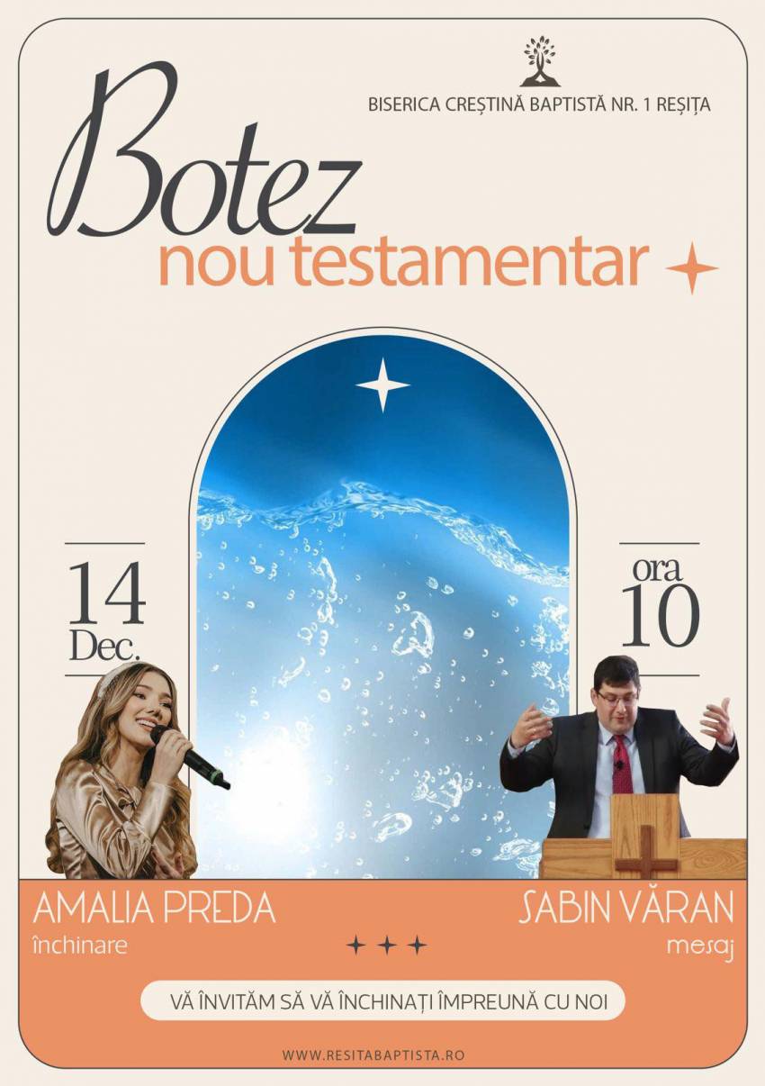 Botez la Biserica Baptistă Nr.1 Reșița