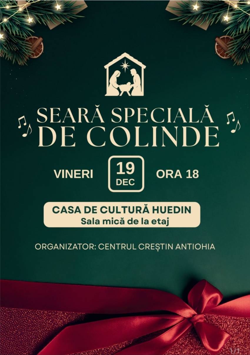 Seară de colinde la Casa de Cultură Huedin