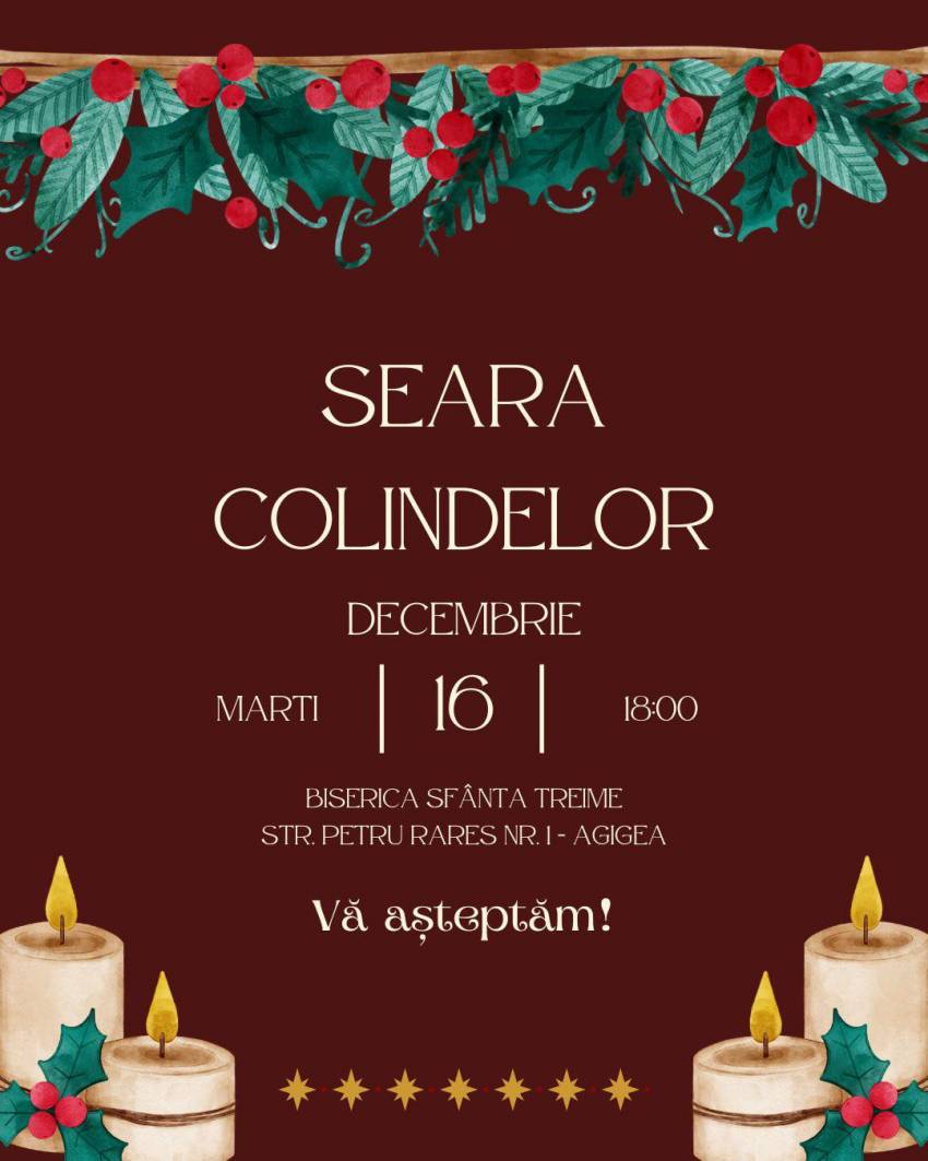 Seara colindelor la Biserica Sfânta Treime Agigea