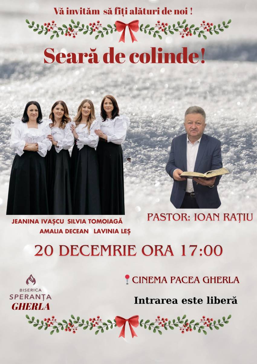 Seară de colinde la Biserica Speranţa Gherla