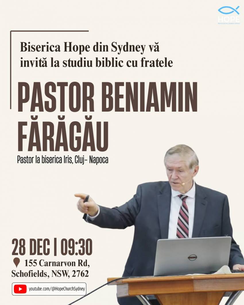 Beniamin Fărăgău la Biserica Hope Sydney