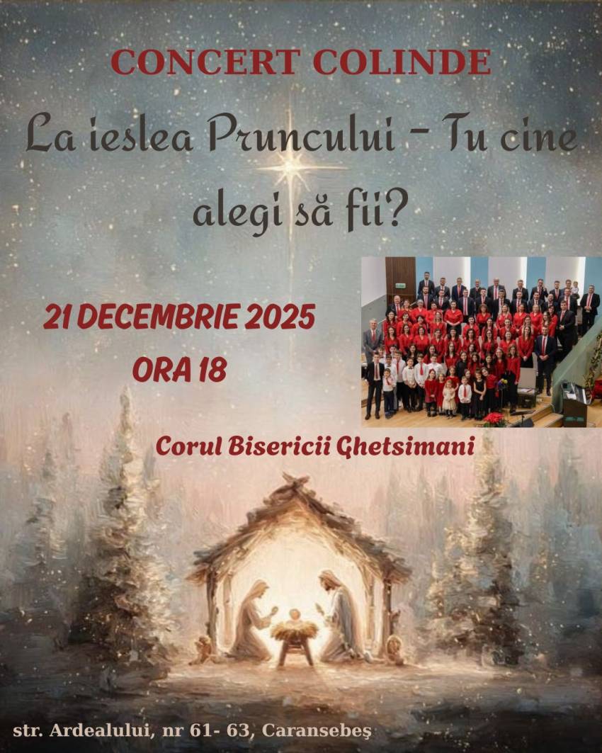 Concert de colinde la Biserica Ghetsimani Caransebeș 