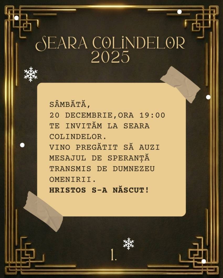 Seara Colindelor la Biserica Biruința Sibiu