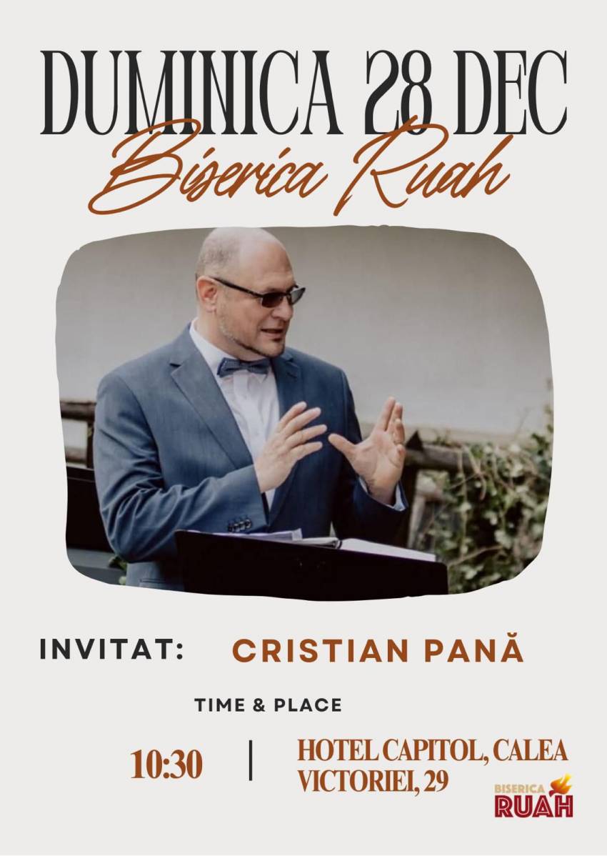 Cristi Pană la Biserica Ruah București