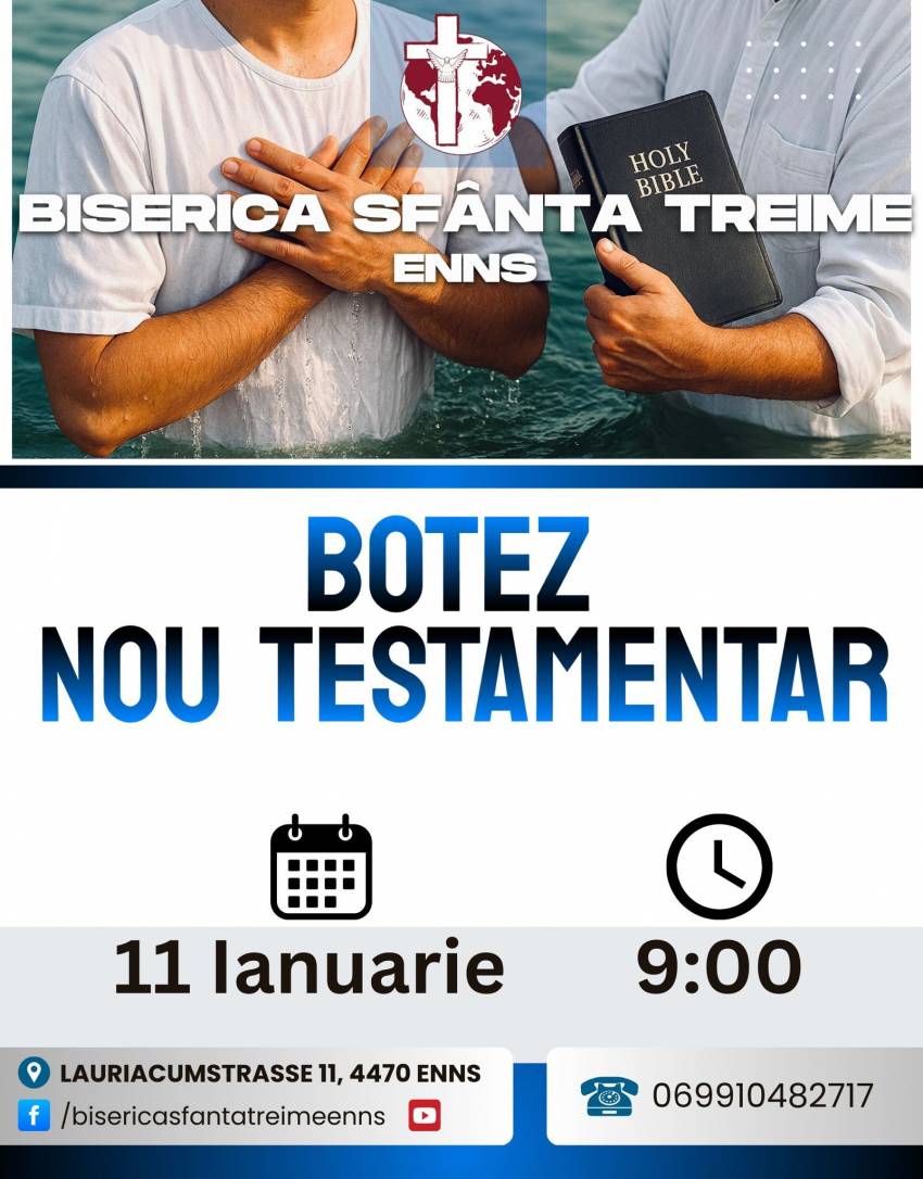 Botez la Biserica Sfânta Treime Enns