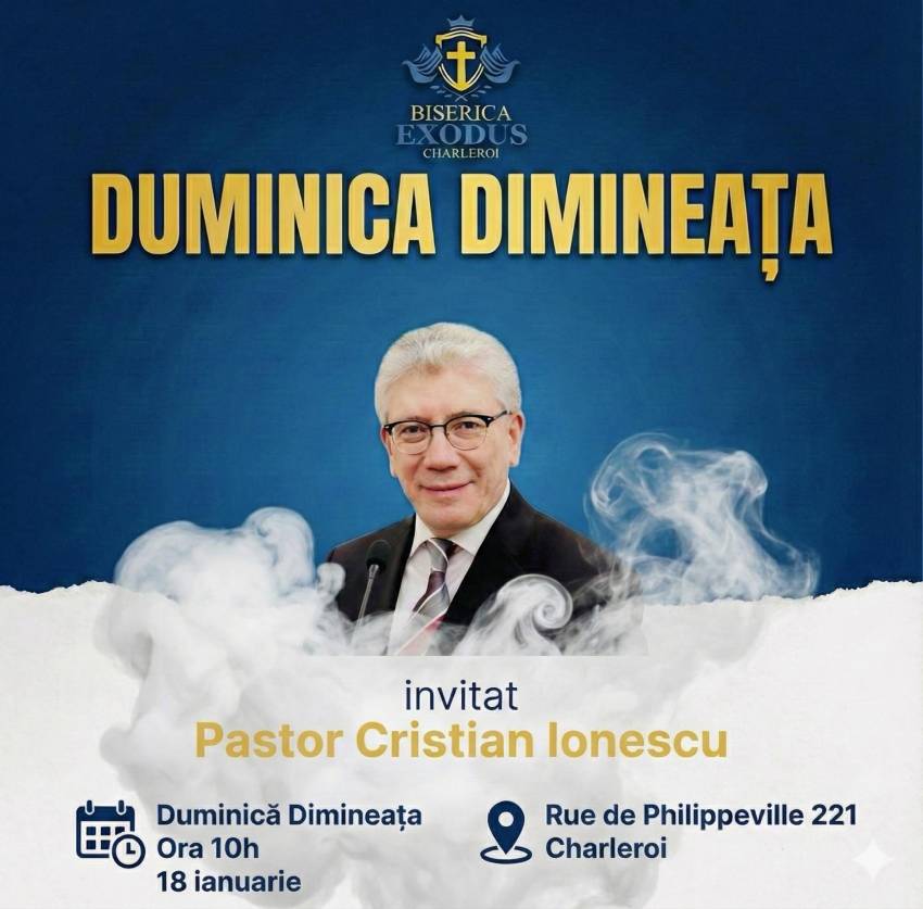 Cristian Ionescu la Biserica Exodus Charleroi 