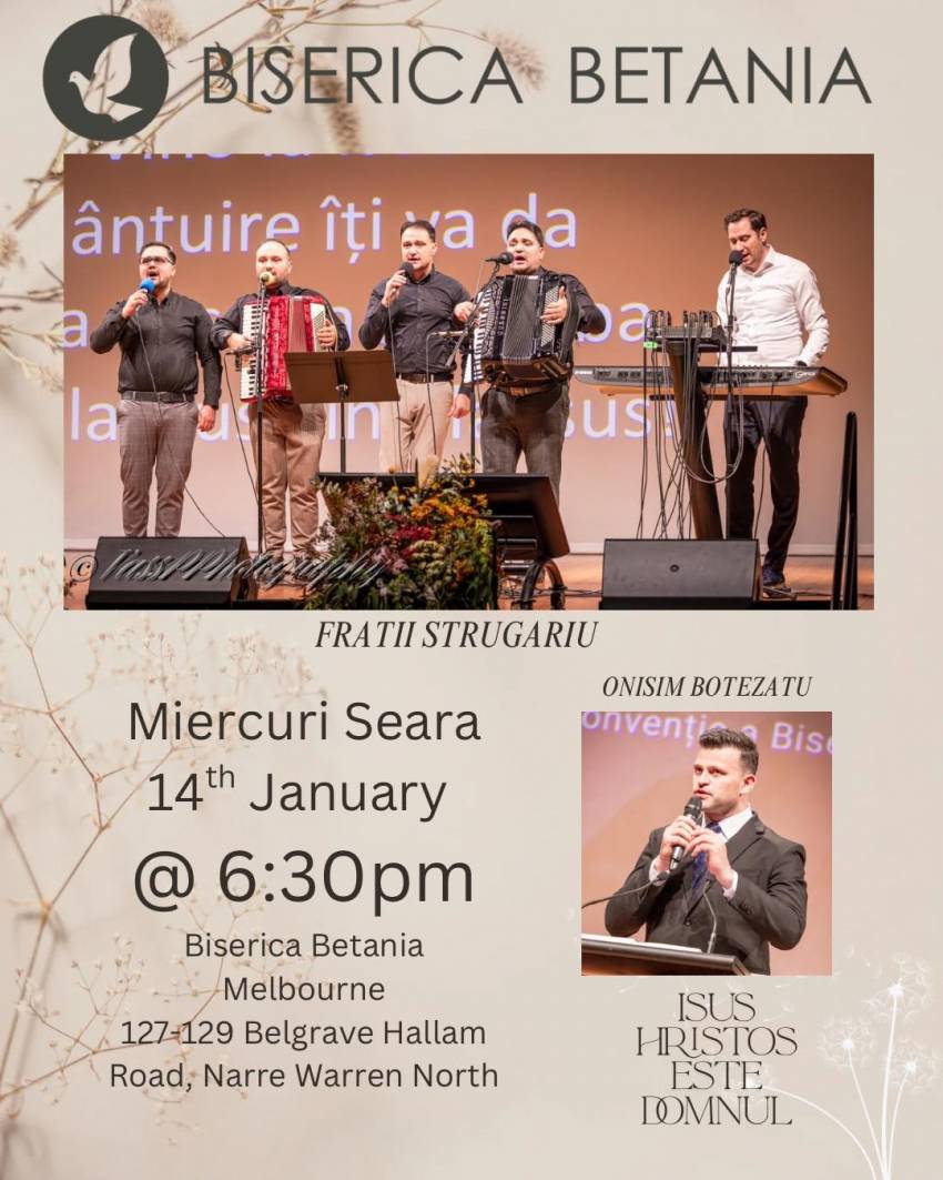 Onisim Botezatu la Biserica Betania Melbourne