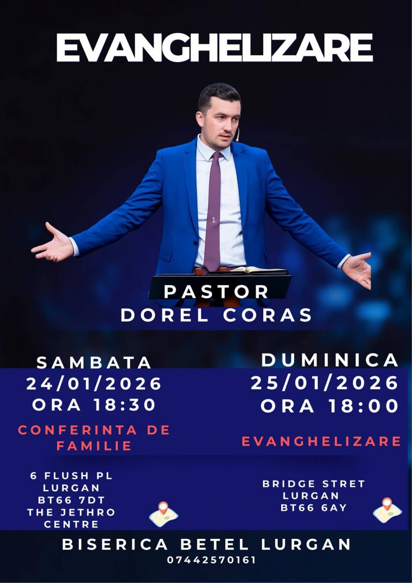 Dorel Coraș la Biserica Betel Lurgan