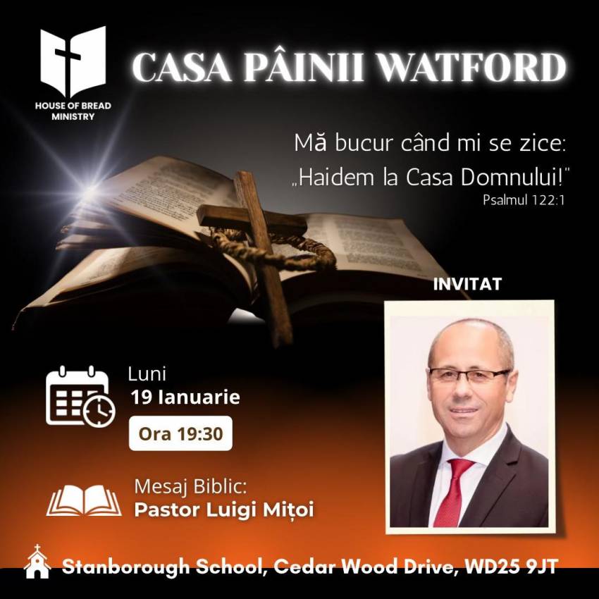 Luigi Mițoi la Biserica Casa Pâinii Watford