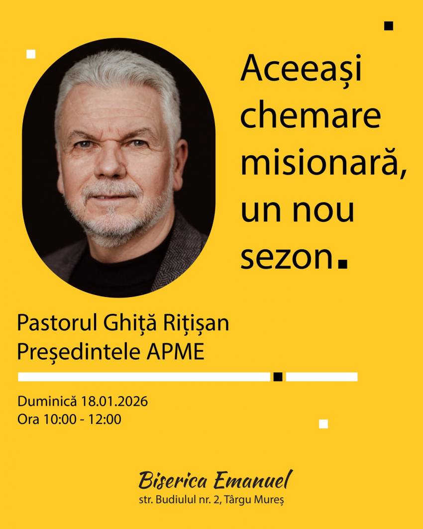 Ghiță Rițișan la Biserica Emanuel Târgu Mureș