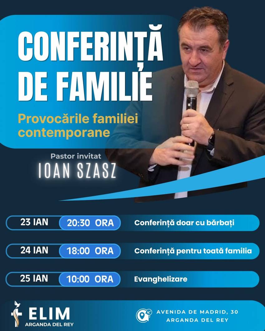 Conferință pentru familii la Biserica Elim Arganda del Rey