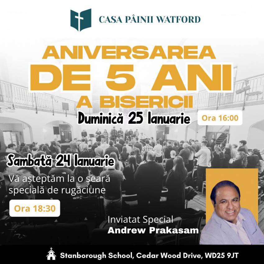 Aniversare 5 ani la Biserica Casa Pâinii Watford
