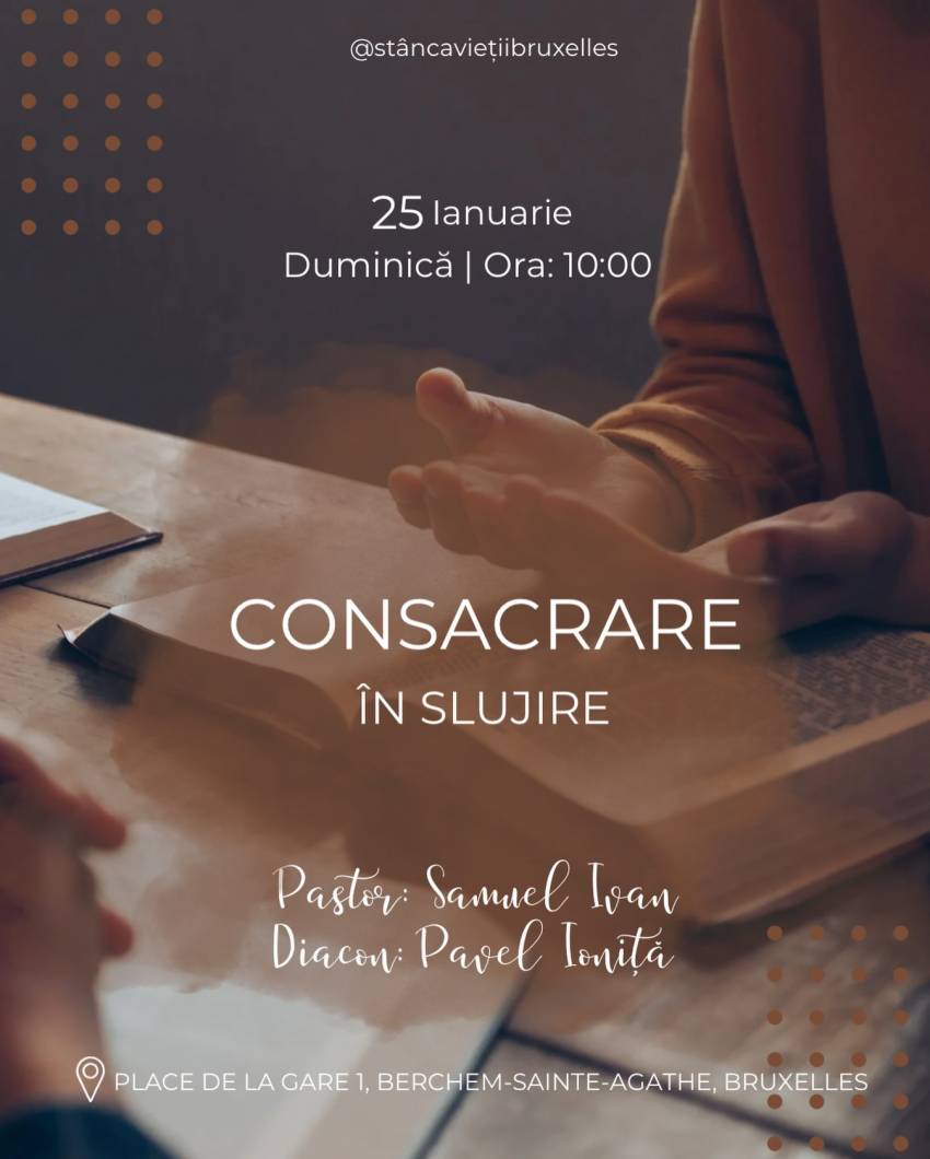 Ordinare la Biserica Stânca Vieții Bruxelles
