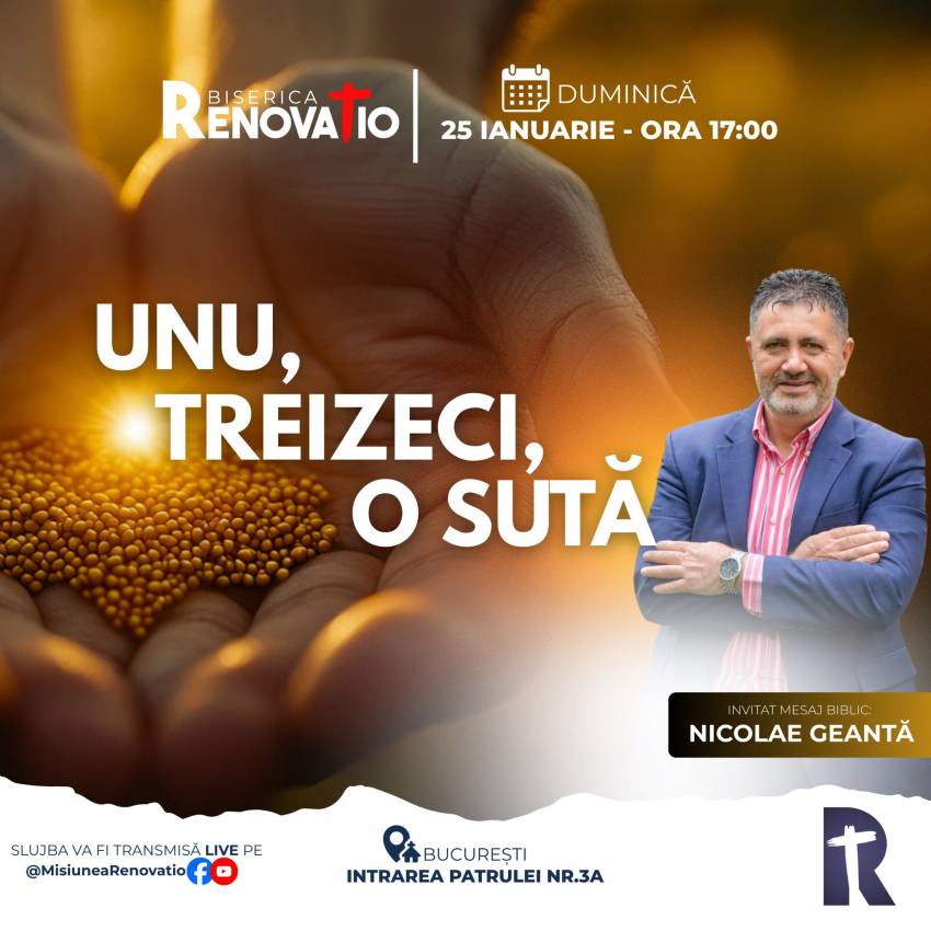 Nicolae Geantă la Biserica Renovatio București