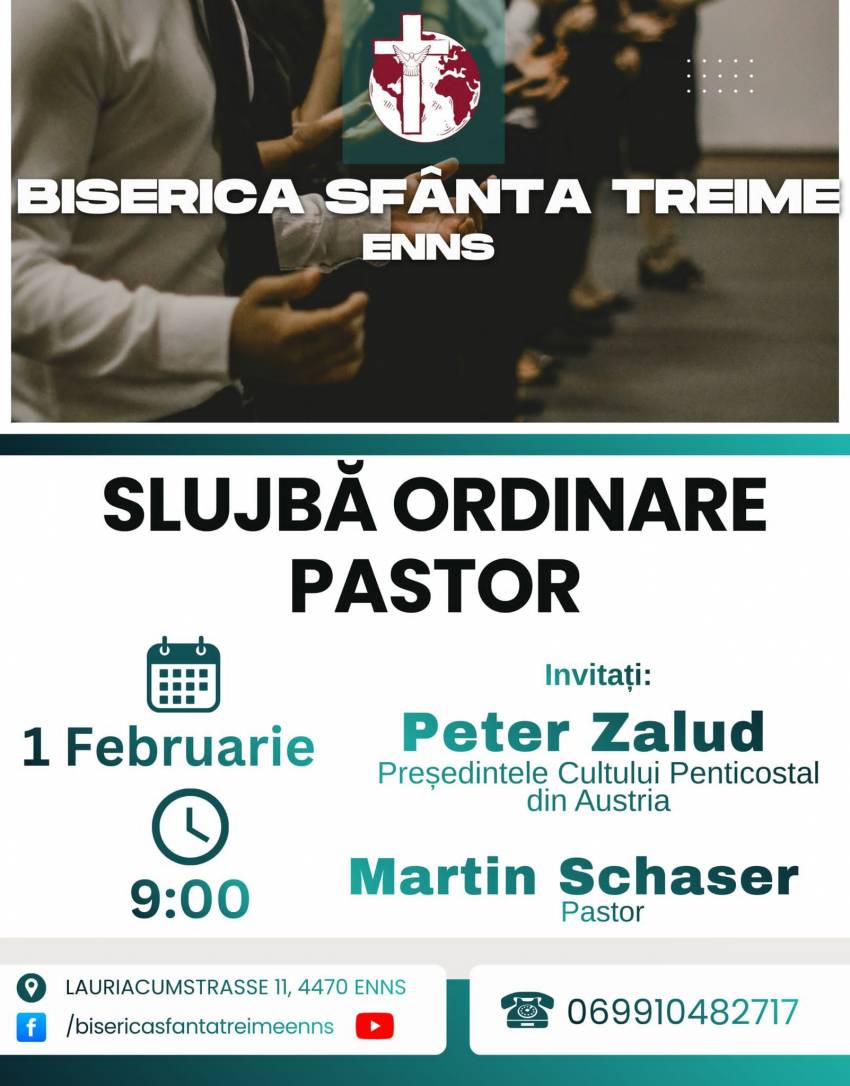 Slujbă de ordinare la Biserica Sfânta Treime Enns