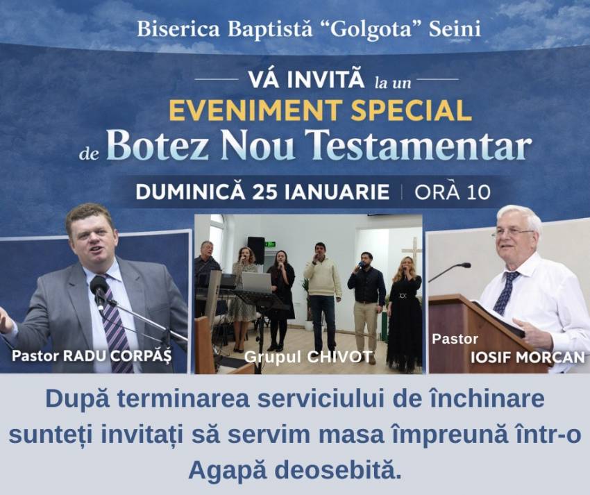 Botez la Biserica Golgota Seini