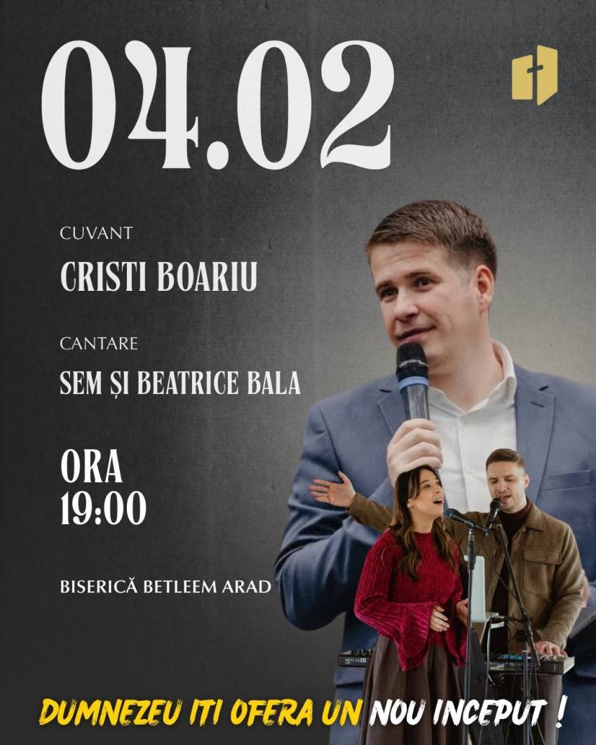 Cristi Boariu la Biserica Betleem Arad