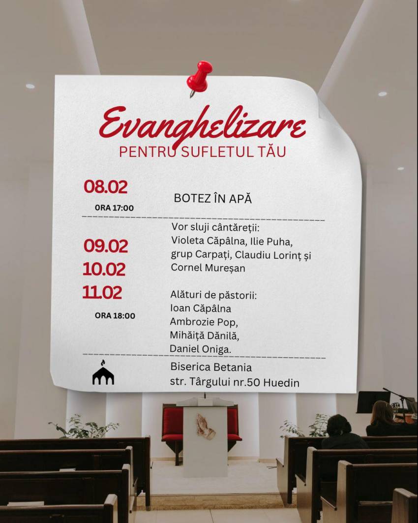 Seri de evanghelizare & Botez la Biserica Betania Huedin