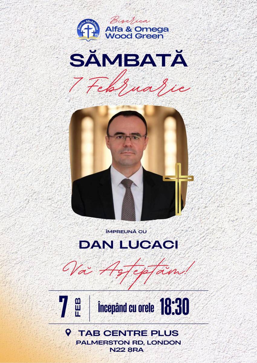 Dan Lucaci la Biserica Alfa Omega Londra