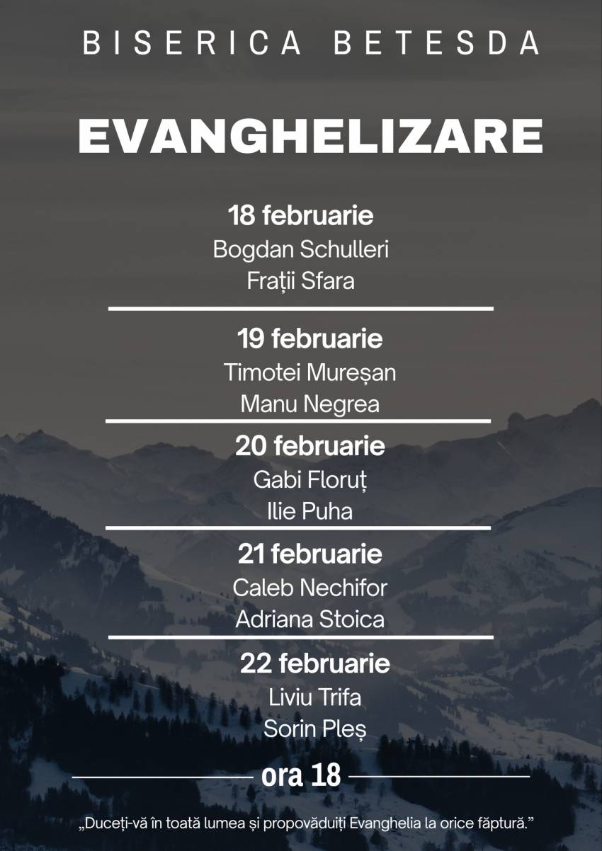 Seri de evanghelizare la Biserica Betesda Tileagd