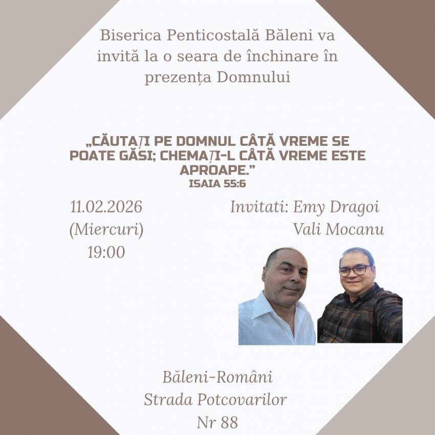 Emy Drăgoi la Biserica Emanuel Băleni-Români