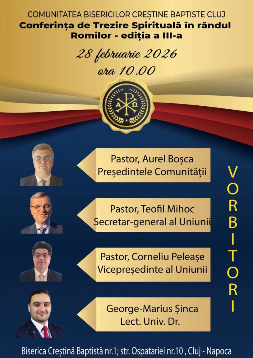 Conferința de Trezire Spirituală în rândul Romilor la Biserica Baptistă Mănăștur Cluj-Napoca