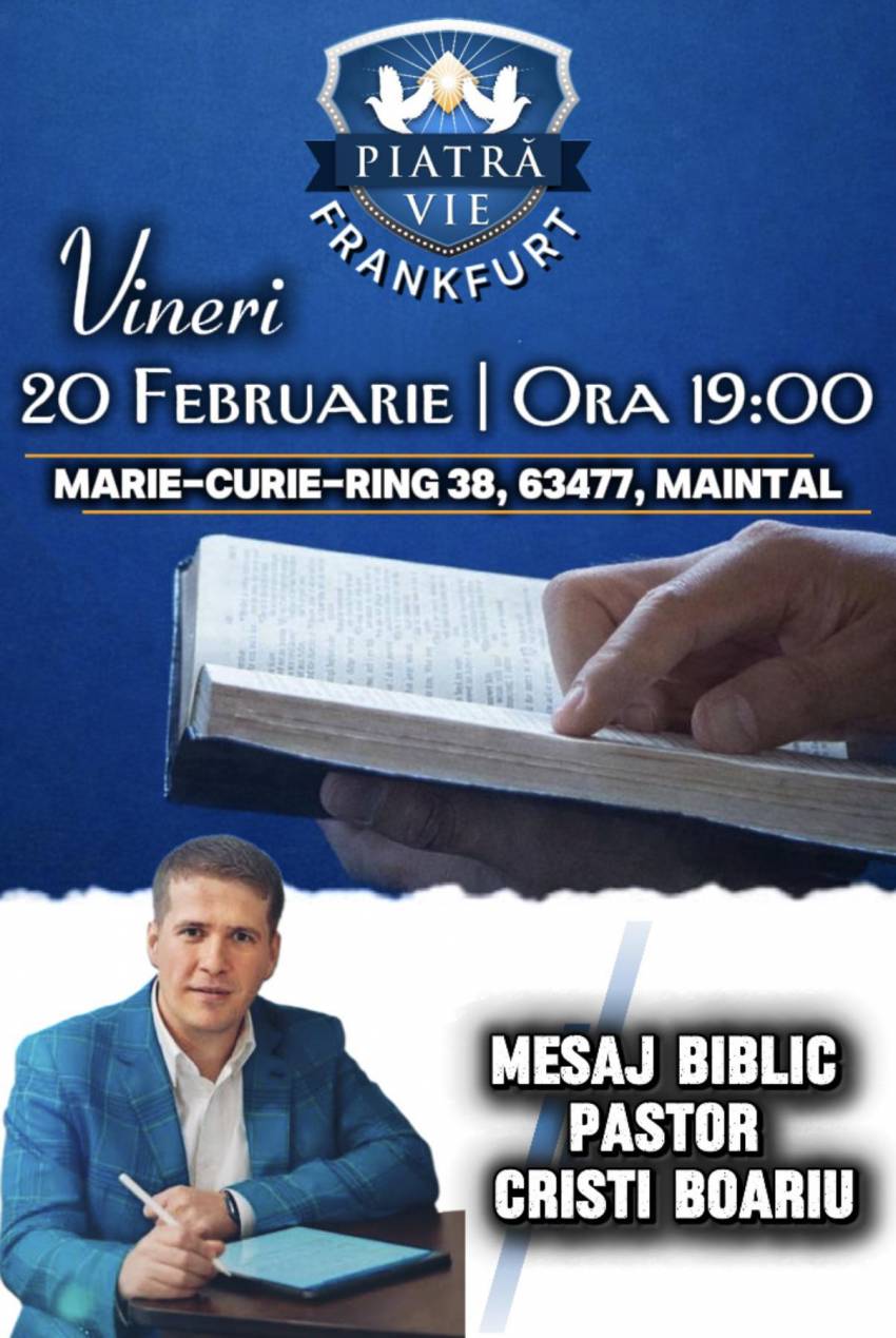 Cristi Boariu la Biserica Piatra Vie Frankfurt