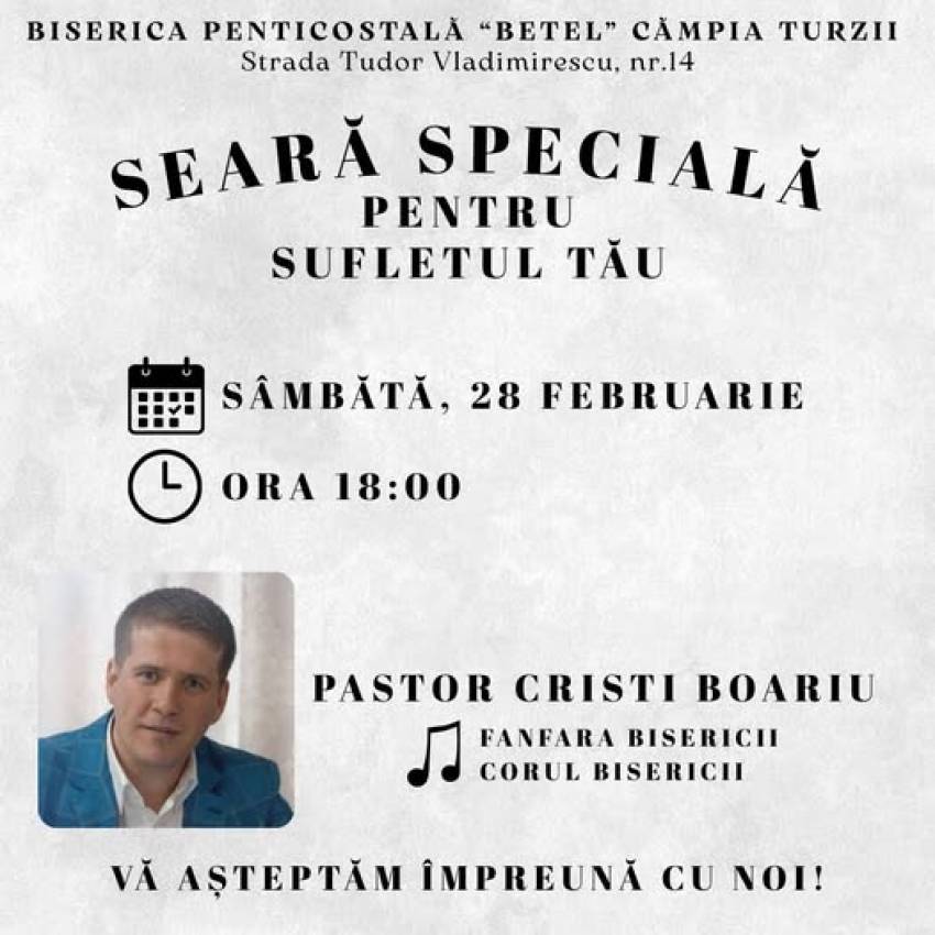 Cristi Boariu la Biserica Betel Câmpia Turzii