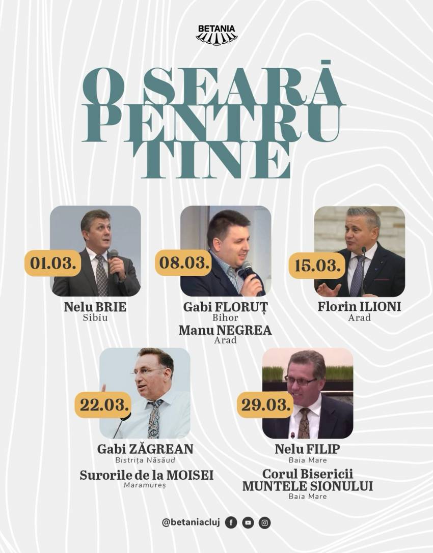 Seri de evanghelizare la Biserica Betania Cluj-Napoca